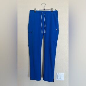 FIGS Yola Skinny Scrub Pants in royal blue